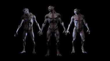 Dijital 3d animasyon çirkin yaratıklar
