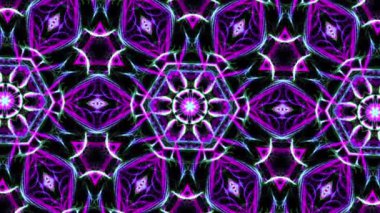 Bir kaleydoskopik Mandala Dijital Canlandırması