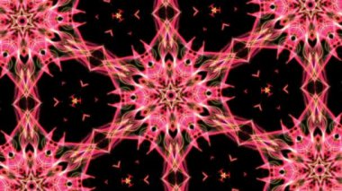 Bir kaleydoskopik Mandala Dijital Canlandırması