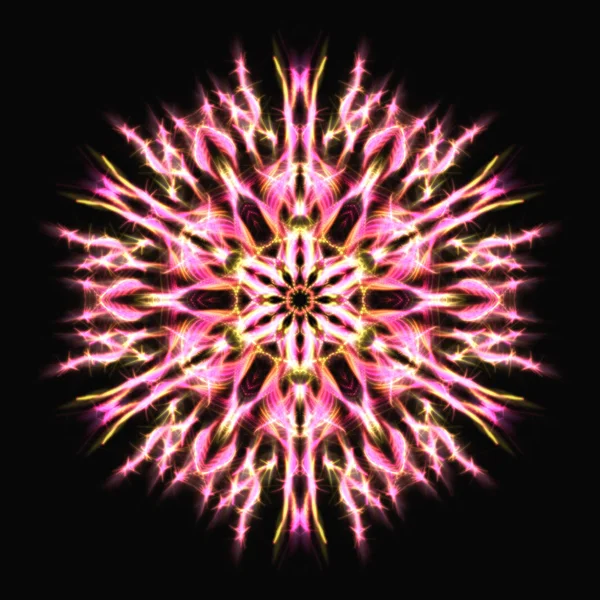 Цифровая иллюстрация калейдоскопической мандалы — стоковое фото