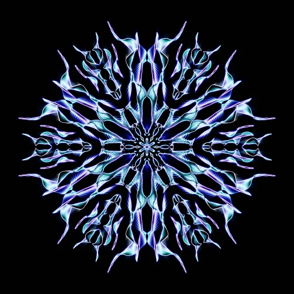 Digital Illustration of a kaleidoscopic Mandala — Stock Photo, Image