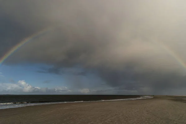 德国北弗里斯兰岛的彩虹 — 图库照片
