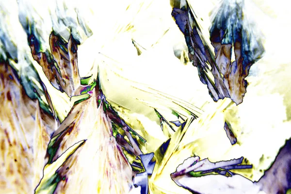 Microkristallen Van Wijnsteenzuur Gepolariseerd Licht — Stockfoto