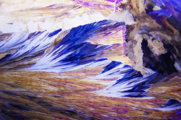 Микрокристаллы Тартариновой Кислоты Поляризованном Свете — стоковое фото