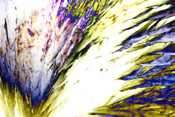 Microcrystals Tartaric Acid Polarized Light — Stock Photo, Image