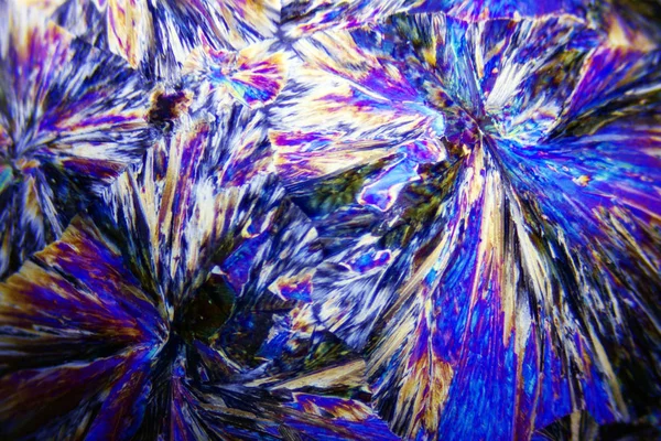 Микрокристаллы Поляризованном Свете — стоковое фото