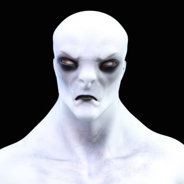 Korkunç bir yaratık dijital 3d çizimi