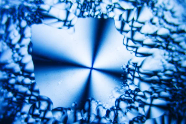 Microcrystals van Sorbitol in gepolariseerd licht — Stockfoto