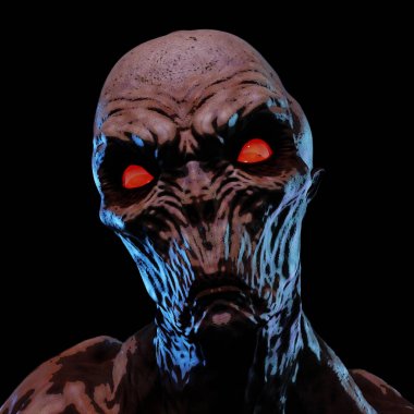 korkunç bir canavar 3D render