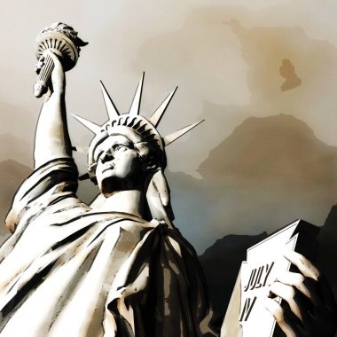 3D render, 3d çizimi Özgürlük heykeli