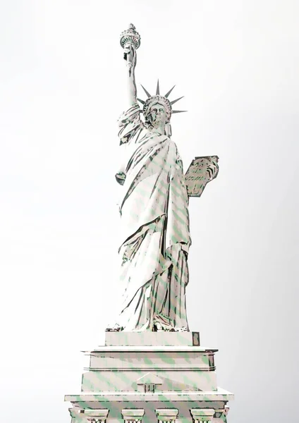 Özgürlük heykeli dijital işleme — Stok fotoğraf
