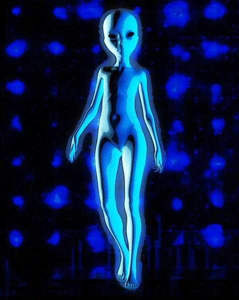 3D Illustration; 3D Rendering of an Alien — Stock Photo, Image