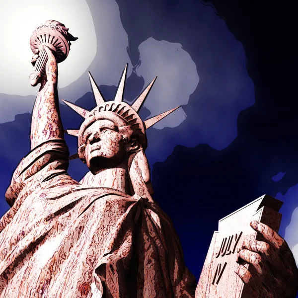 Rendering 3D, Illustrazione 3D della Statua della Libertà — Foto Stock