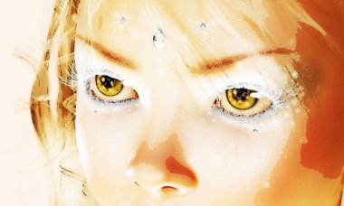 Peri gözleri dijital 3d çizimi