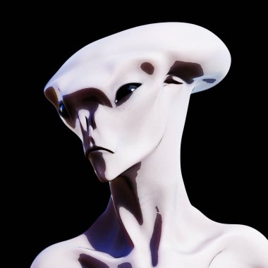 Korkunç bir yaratık dijital 3d çizimi