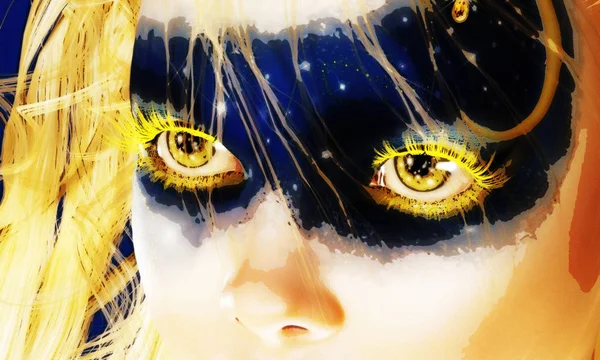 Digital 3D Illustration of Fairy Eyes — Stock Photo, Image