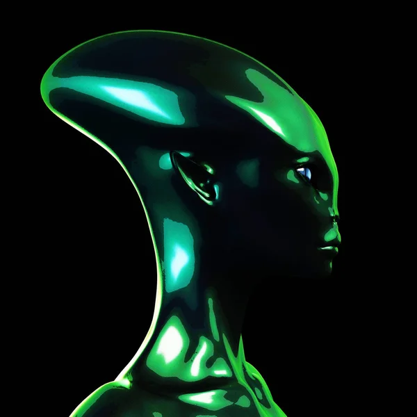 Digital 3D Illustration of an Alien — Stock Photo, Image