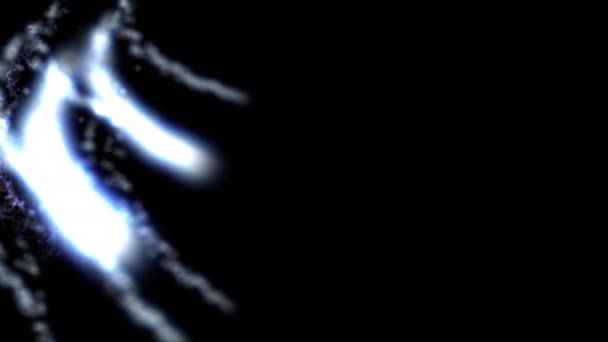 Digitale Deeltjesanimatie Van Wervelende Lichten — Stockvideo