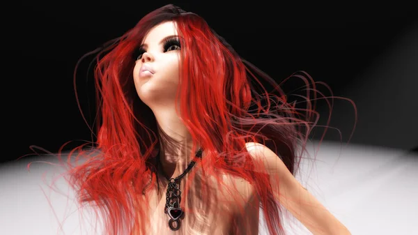 Digital 3D Illustration of a Fantasy Female — 스톡 사진