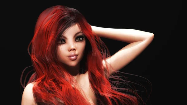 Digitální 3D ilustrace fantazie ženy — Stock fotografie