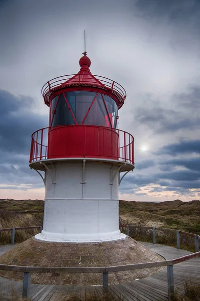 Leuchtturm auf der nordfriesischen Insel Amrum in Deutschland — Stockfoto