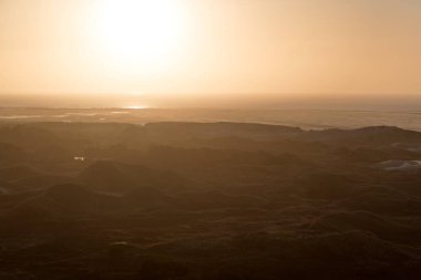 Almanya 'da Kuzey Frizya Adası' ndaki kum tepeleri