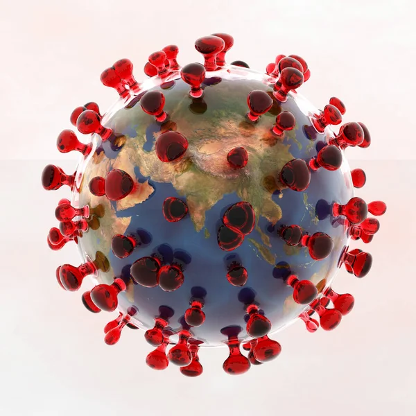 Künstlerische Illustration Des Coronavirus — Stockfoto