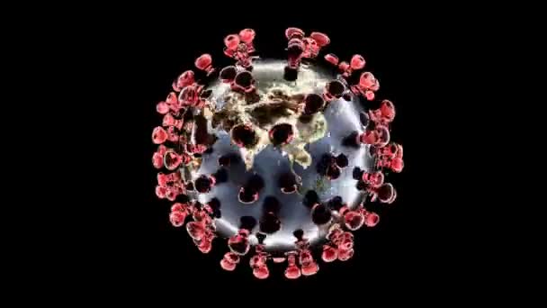 Artistic Animation Coronavirus — Stock Video