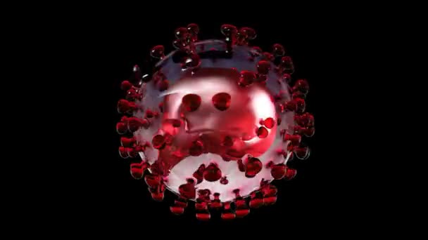 Koronavirüsün Sanatsal Boyutlu Animasyonu — Stok video
