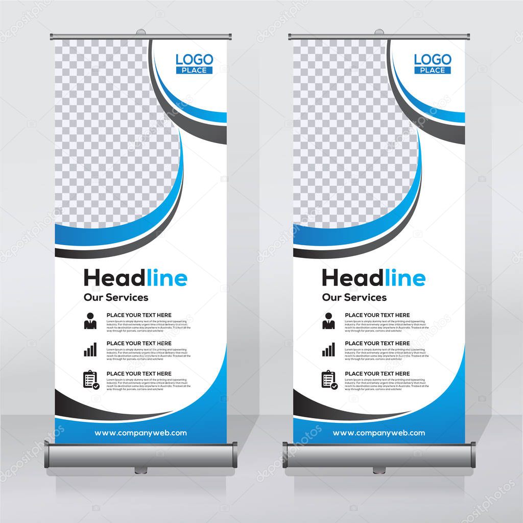 Roll up banner design print template