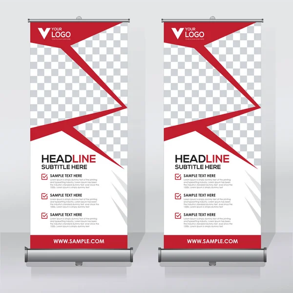 Afiş tasarım şablonu rulo, arka plan, Çek tasarım, modern x-banner, dikdörtgen boyutu..