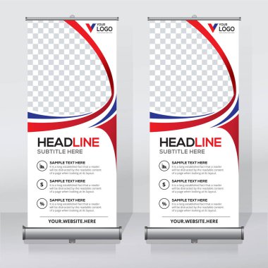Afiş tasarım şablonu, dikey, arka plan, rulo Çek tasarım, modern x-banner, dikdörtgen boyutu.. 