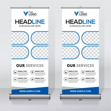 Afiş tasarım şablonu, dikey, arka plan, rulo Çek tasarım, modern x-banner, dikdörtgen boyutu.. 