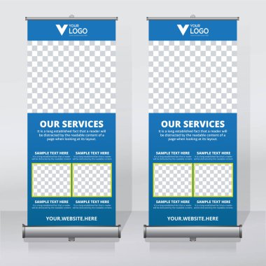 Afiş tasarım şablonu, dikey, arka plan, rulo Çek tasarım, modern x-banner, dikdörtgen boyutu.. 