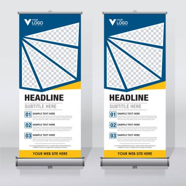 Afiş tasarım şablonu, dikey, arka plan, rulo Çek tasarım, modern x-banner, dikdörtgen boyutu.. 