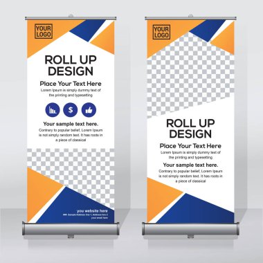 Afiş tasarım şablonu, dikey, arka plan, rulo Çek tasarım, modern x-banner, dikdörtgen boyutu.. 