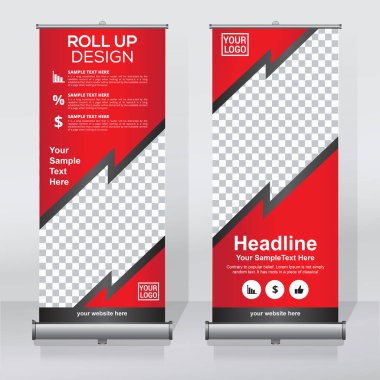 Afiş tasarım şablonu, dikey, arka plan, rulo Çek tasarım, modern x-banner, dikdörtgen boyutu.. 