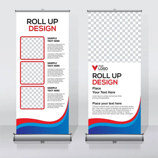Roll Banner Pull Banner Banner Modern Vertical New Vector Design Stock