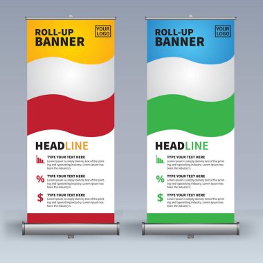 Afiş tasarım şablonu, dikey, arka plan, rulo Çek tasarım, modern x-banner, dikdörtgen boyutu.. 