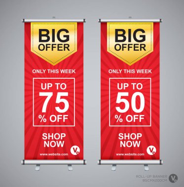 Afiş tasarım şablonu, dikey, arka plan, rulo Çek tasarım, modern x-banner, dikdörtgen boyutu.. 