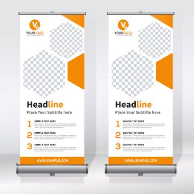 Afiş tasarım şablonu, dikey, arka plan, rulo Çek tasarım, modern x-banner, dikdörtgen boyutu.. 