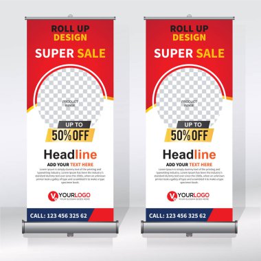 Afiş tasarım şablonu, dikey, arka plan, rulo Çek tasarım, modern x-banner, dikdörtgen boyutu.. 