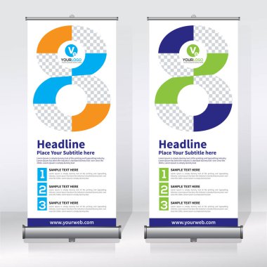 Afiş tasarım şablonu, dikey, arka plan, rulo Çek tasarım, modern x-banner, dikdörtgen boyutu.. 