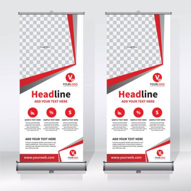 Afiş tasarım şablonu, dikey, arka plan, rulo Çek tasarım, modern x-banner, dikdörtgen boyutu.. 