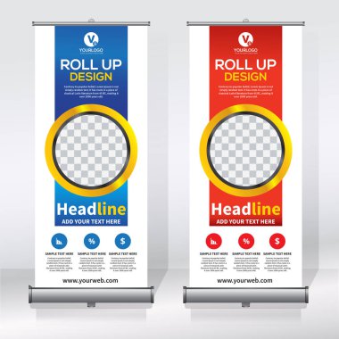 Afiş tasarım şablonu, dikey, arka plan, rulo Çek tasarım, modern x-banner, dikdörtgen boyutu.. 