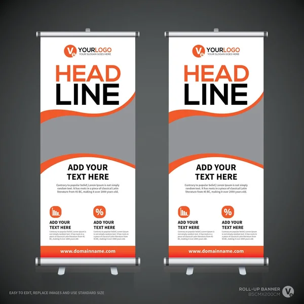 Roll up Banner, banner, x banner, modern dikey yeni vektör tasarım şablonu çek
