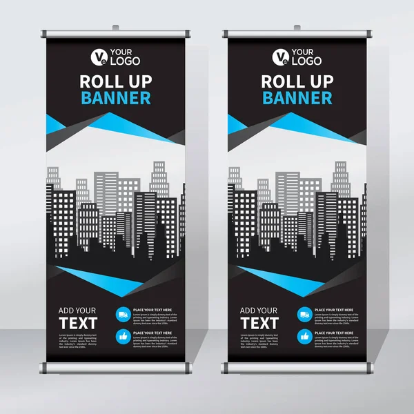 Roll Banner Σηκώσει Πανό Πανό Σύγχρονες Κάθετες Νέο Διάνυσμα Πρότυπο — Διανυσματικό Αρχείο