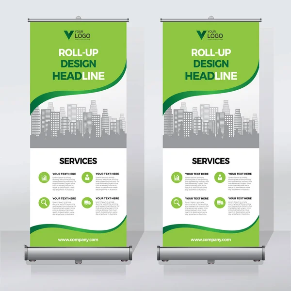 Roll up Banner, banner, x banner, modern dikey yeni vektör tasarım şablonu çek