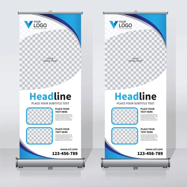 Roll up Banner, banner, x banner, modern dikey yeni vektör tasarım şablonu çek