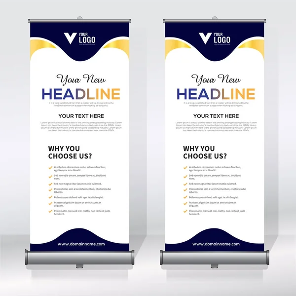 Roll up Banner, banner, x banner, modern dikey yeni vektör tasarım şablonu çek